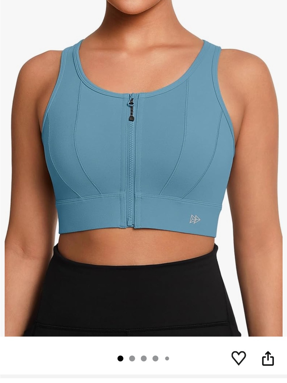 Yvette Front Closure High Impact Sports Bra in Lake Blue